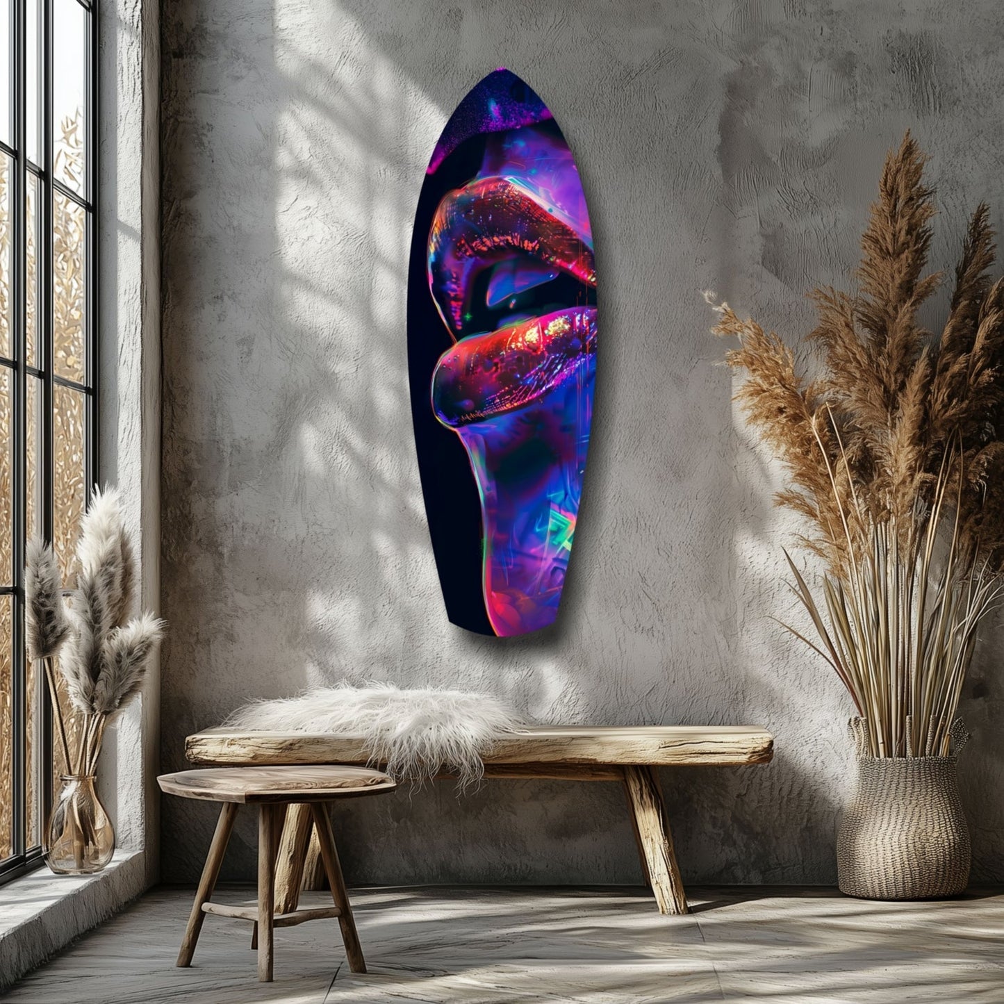 Colorful Lips V2 Glass Wall Art