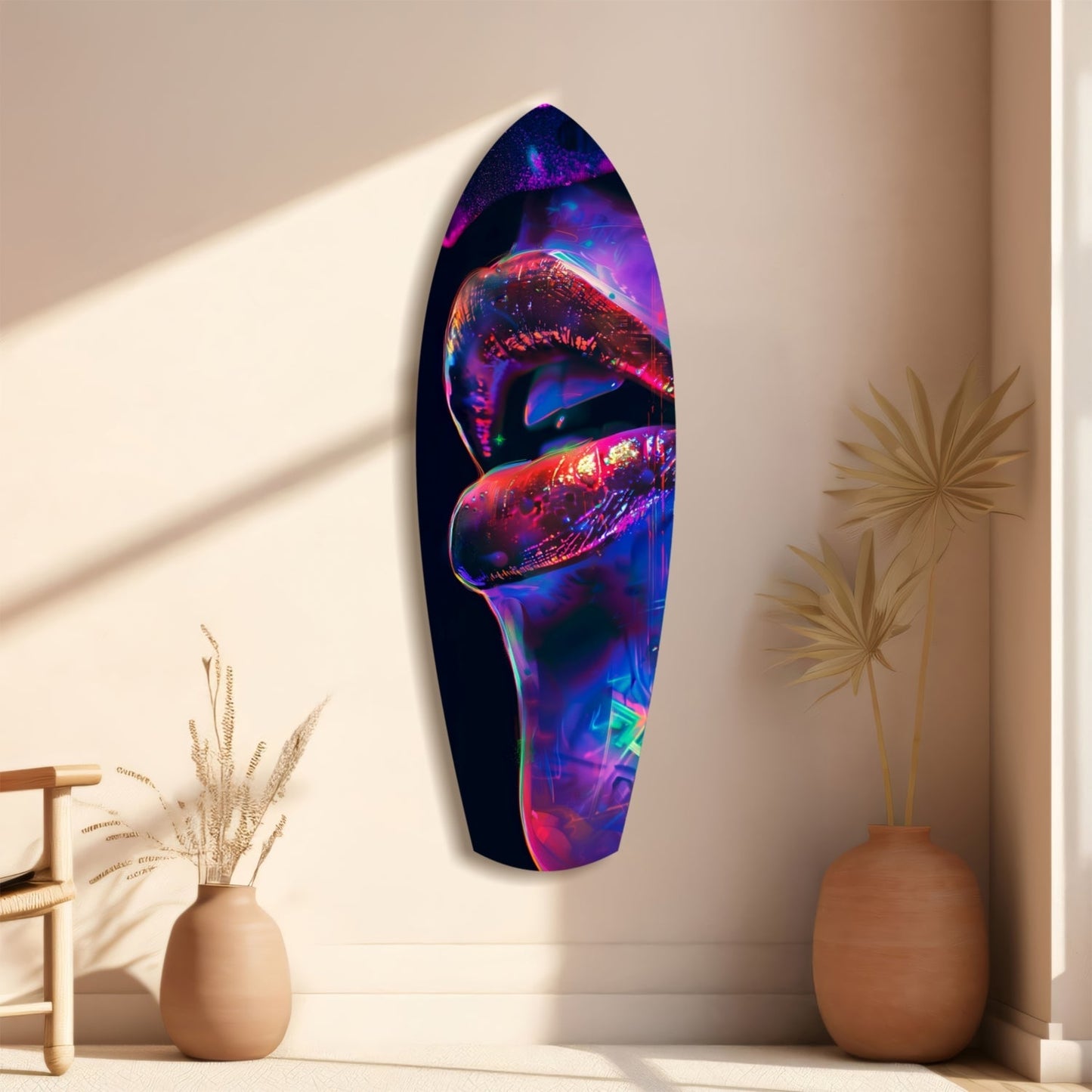 Colorful Lips V2 Glass Wall Art