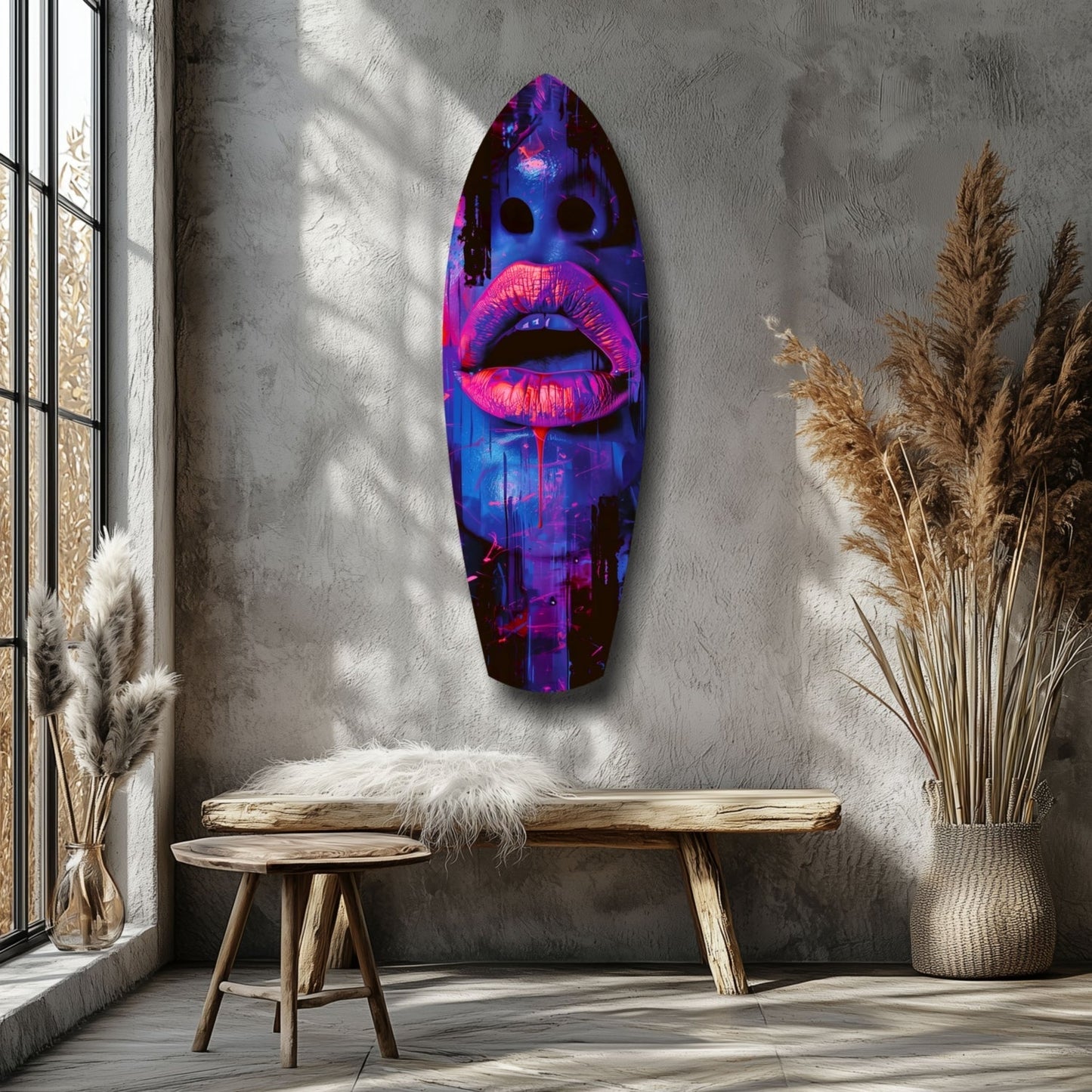 Colorful Lips V3 Glass Wall Art