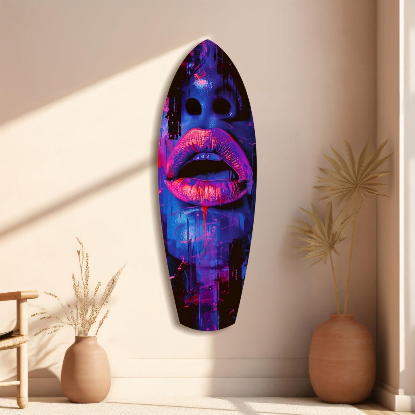 Colorful Lips V3 Glass Wall Art