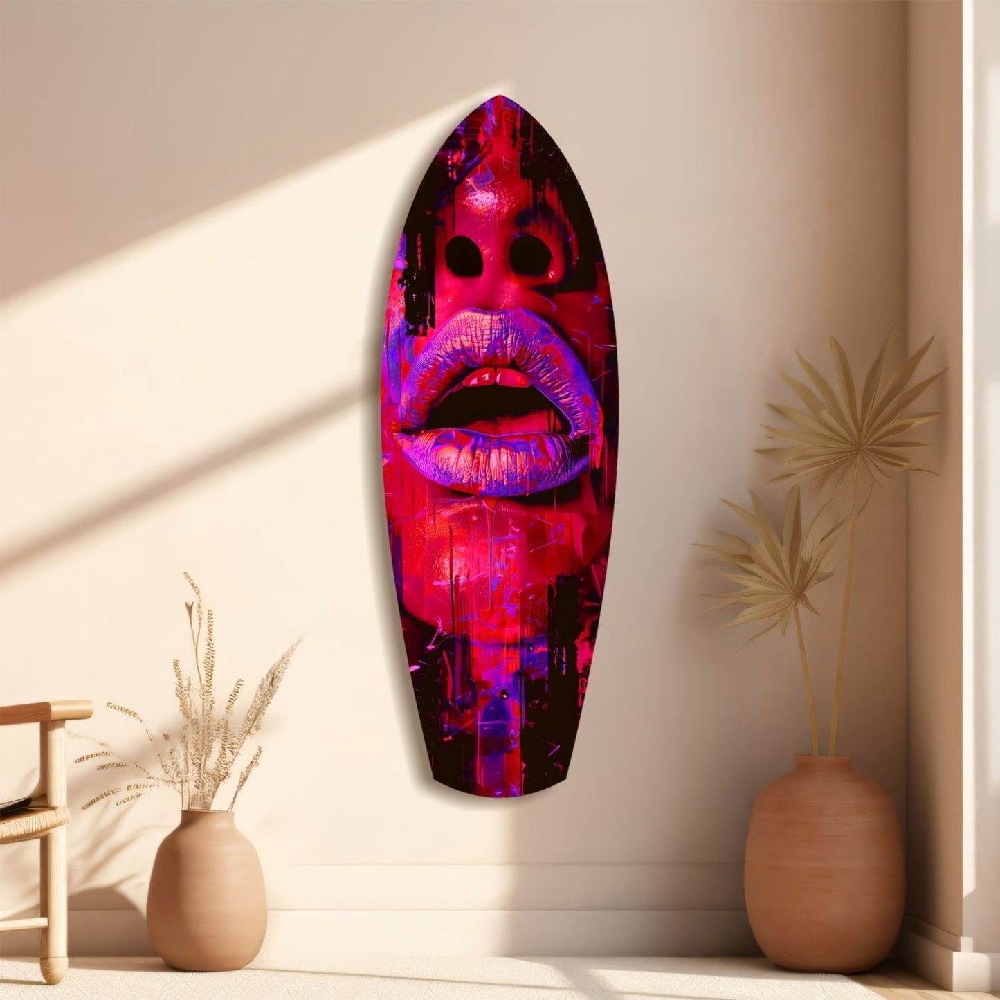 Colorful Lips V5 Glass Wall Art