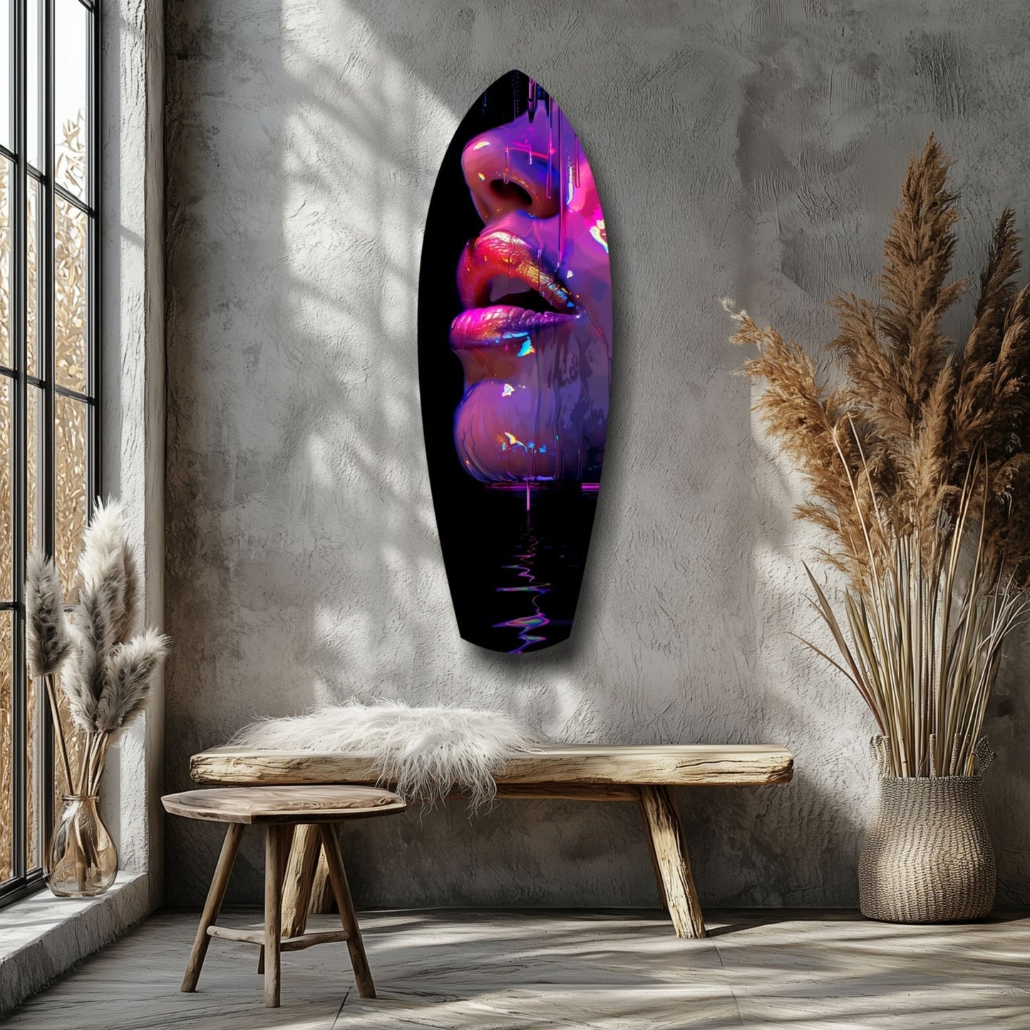 Colorful Lips V9 Glass Wall Art