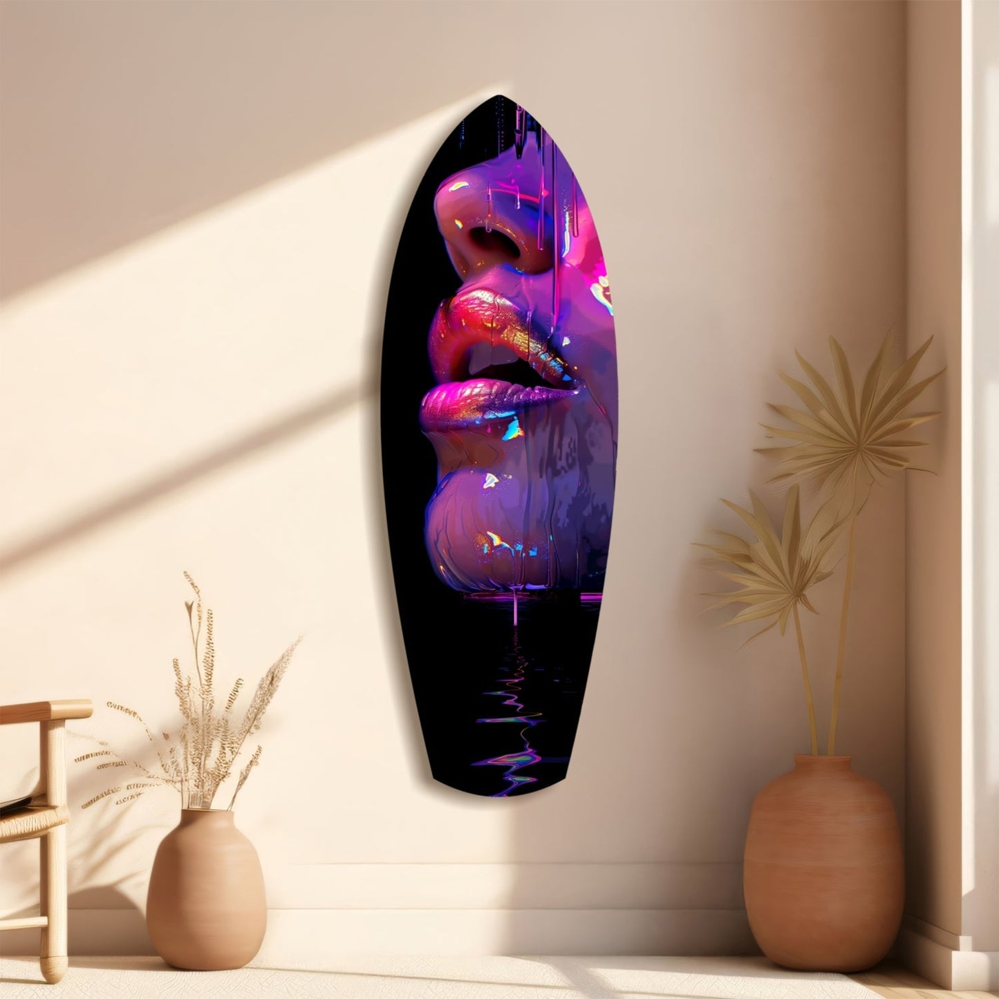 Colorful Lips V9 Glass Wall Art