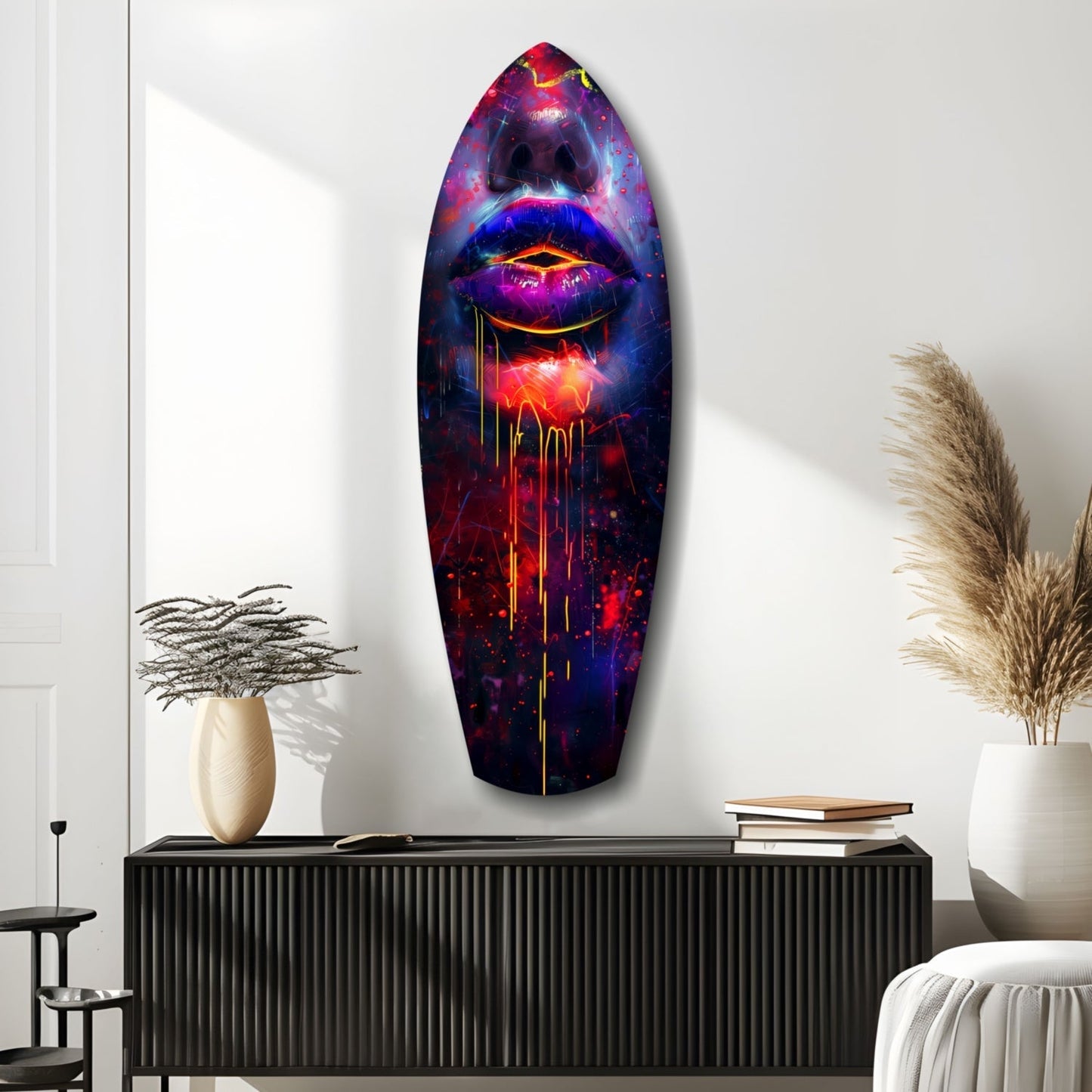 Colorful Lips V10 Glass Wall Art
