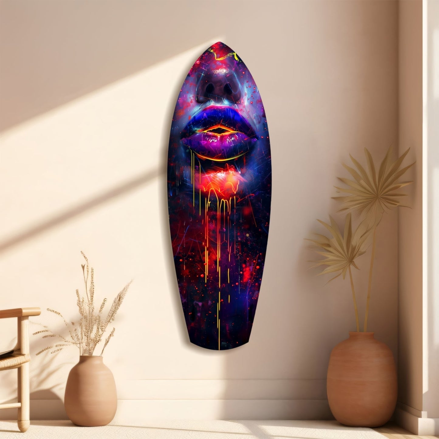Colorful Lips V10 Glass Wall Art