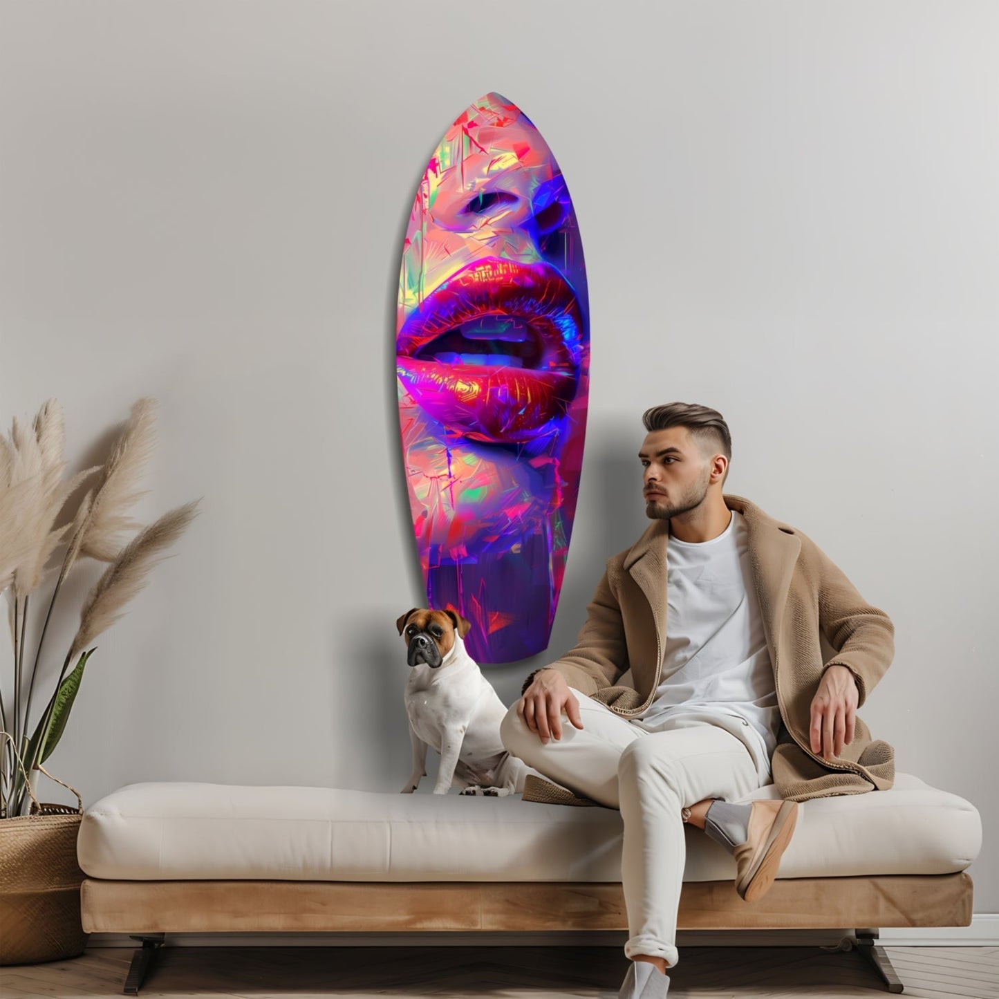 Colorful Lips V17 Glass Wall Art