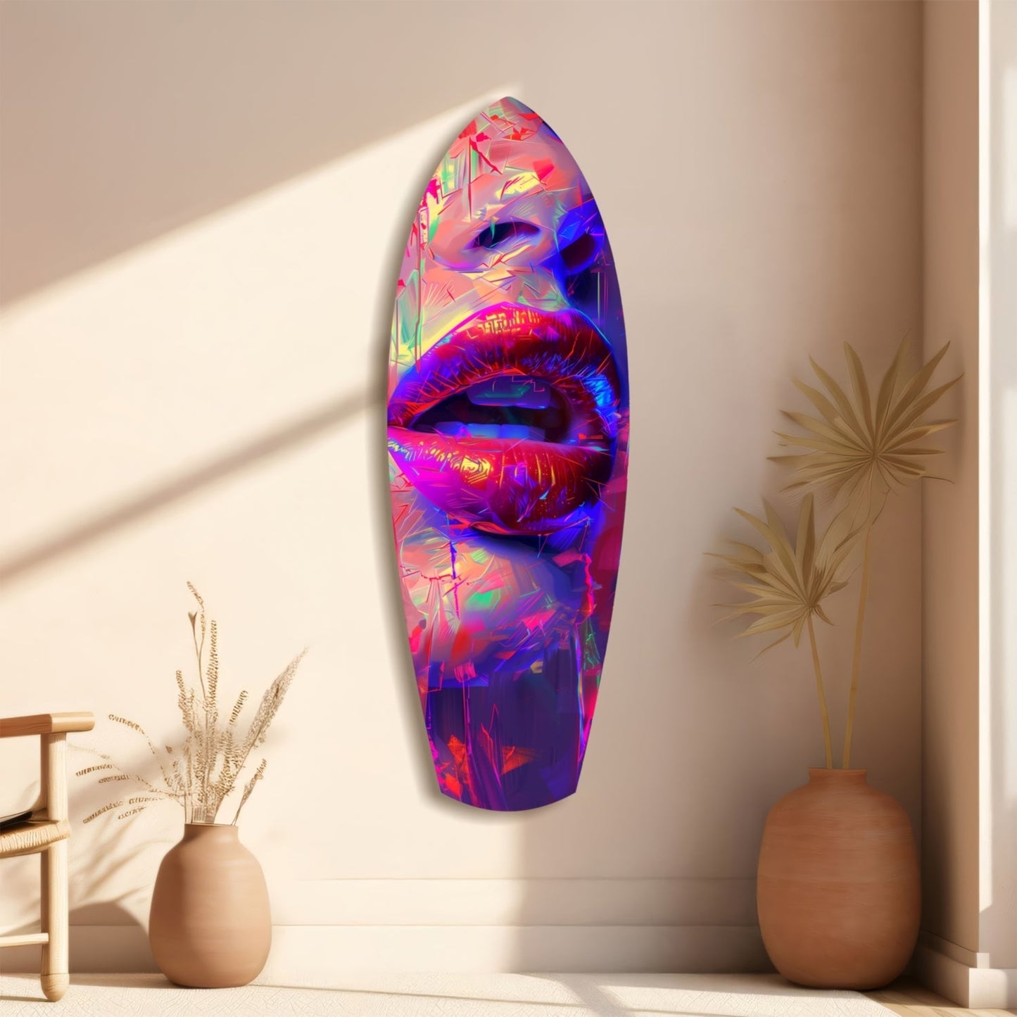 Colorful Lips V17 Glass Wall Art