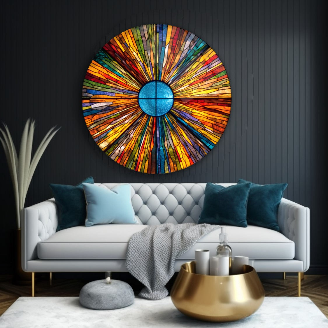 Color Splash Glass Wall Art