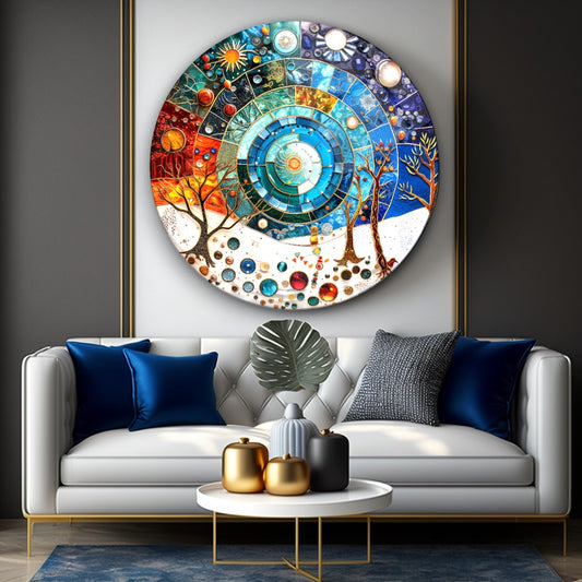 Seasons Glass Wall Art