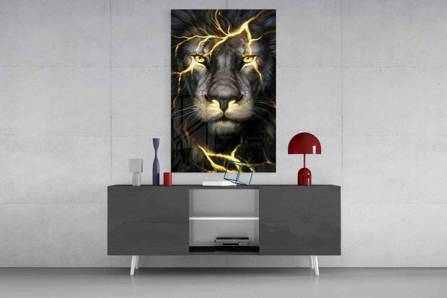 Lion Glass Wall Art