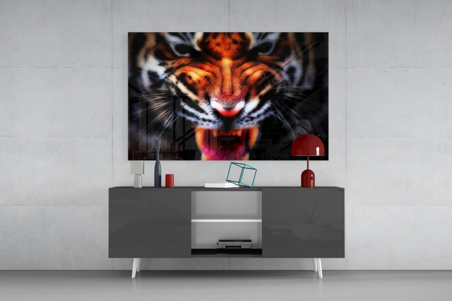 Anger of a Tiger Glass Wall Art
