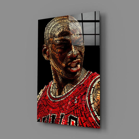 Michael Jordan Glass Wall Art - LUXARTDECO
