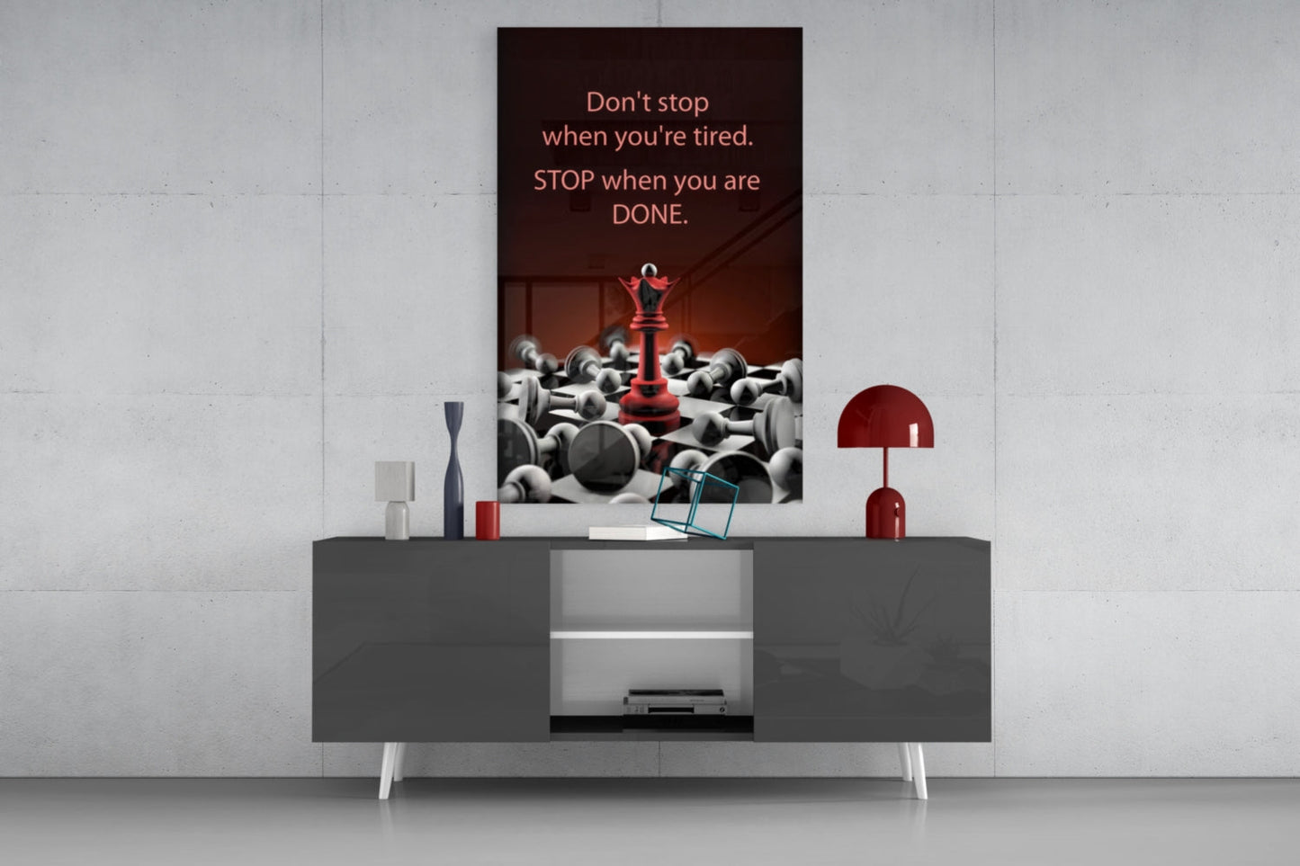 Don't Stop Glass Wall Art