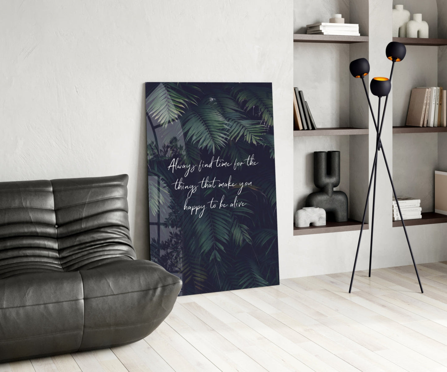 Secret of Happiness Glass Wall Art