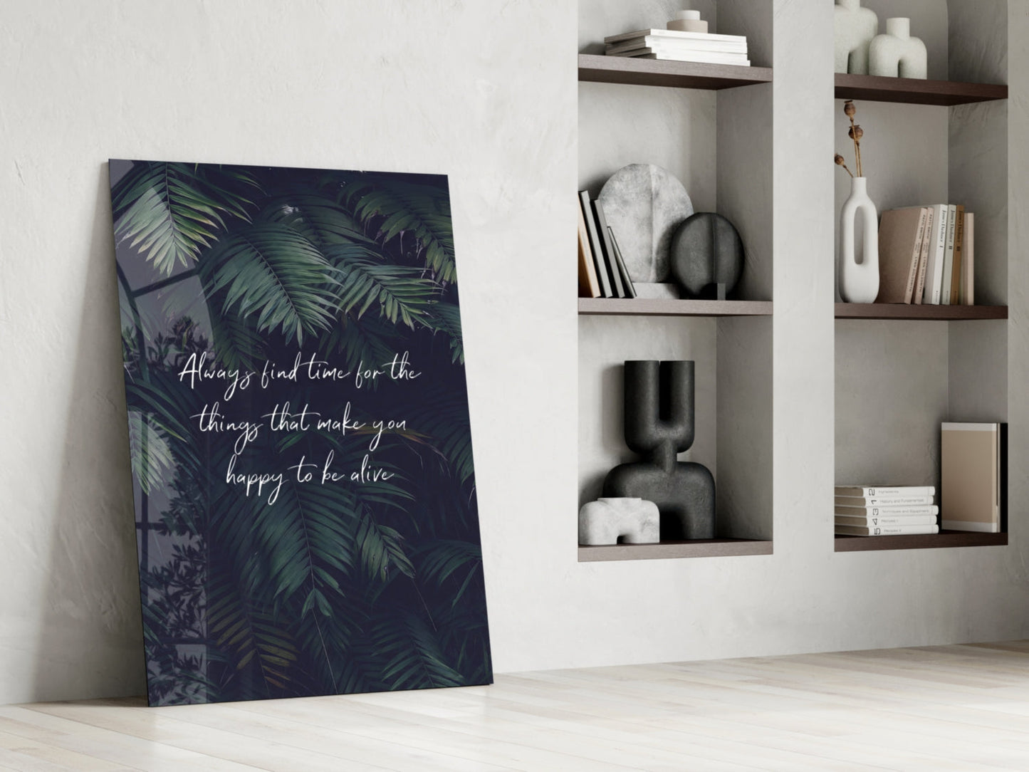 Secret of Happiness Glass Wall Art