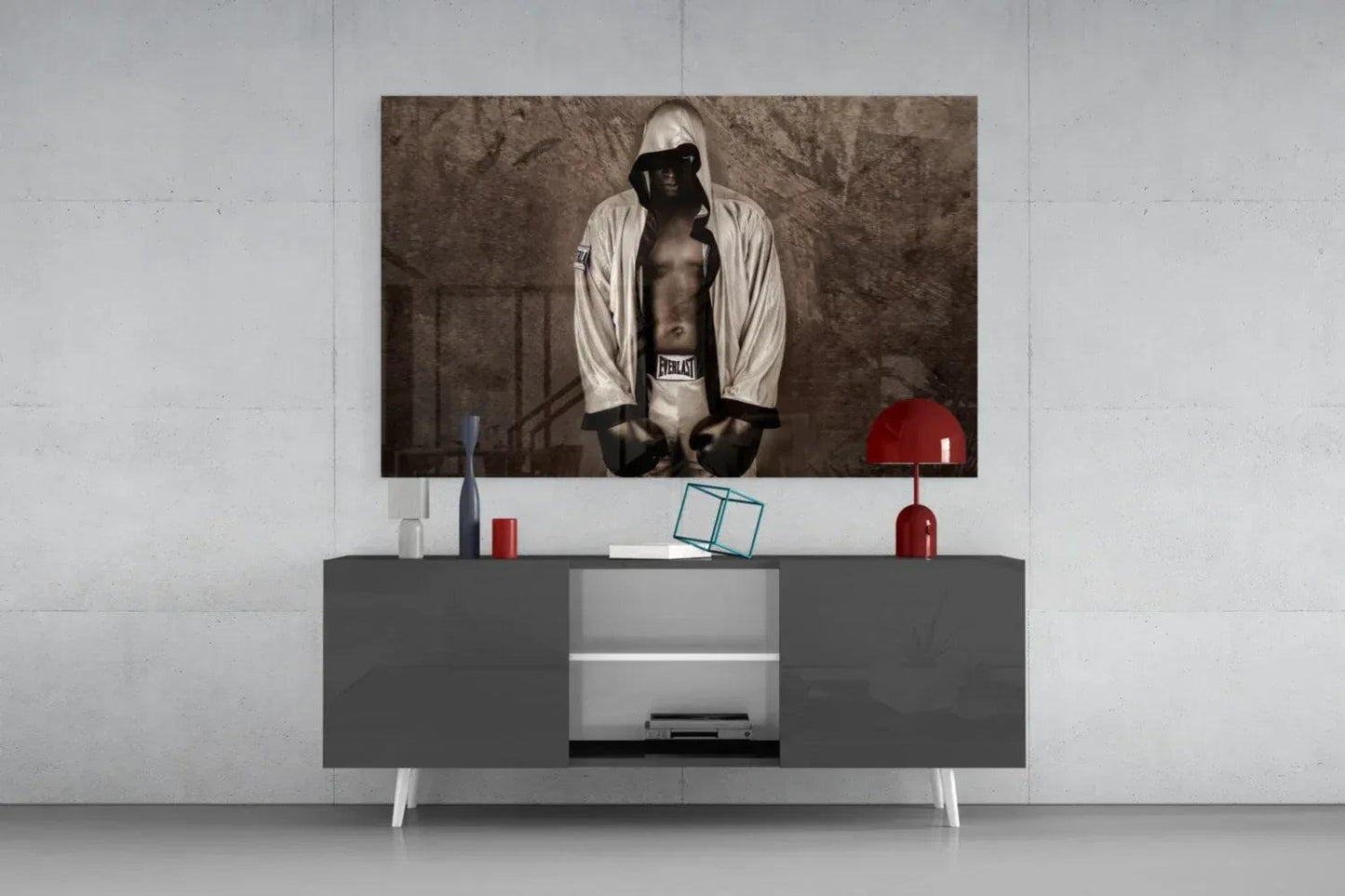 Muhammad Ali Glass Wall Art - LUXARTDECO