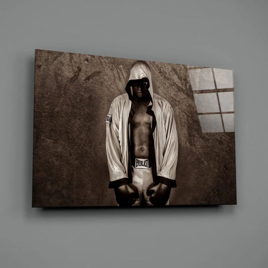 Muhammad Ali Glass Wall Art - LUXARTDECO
