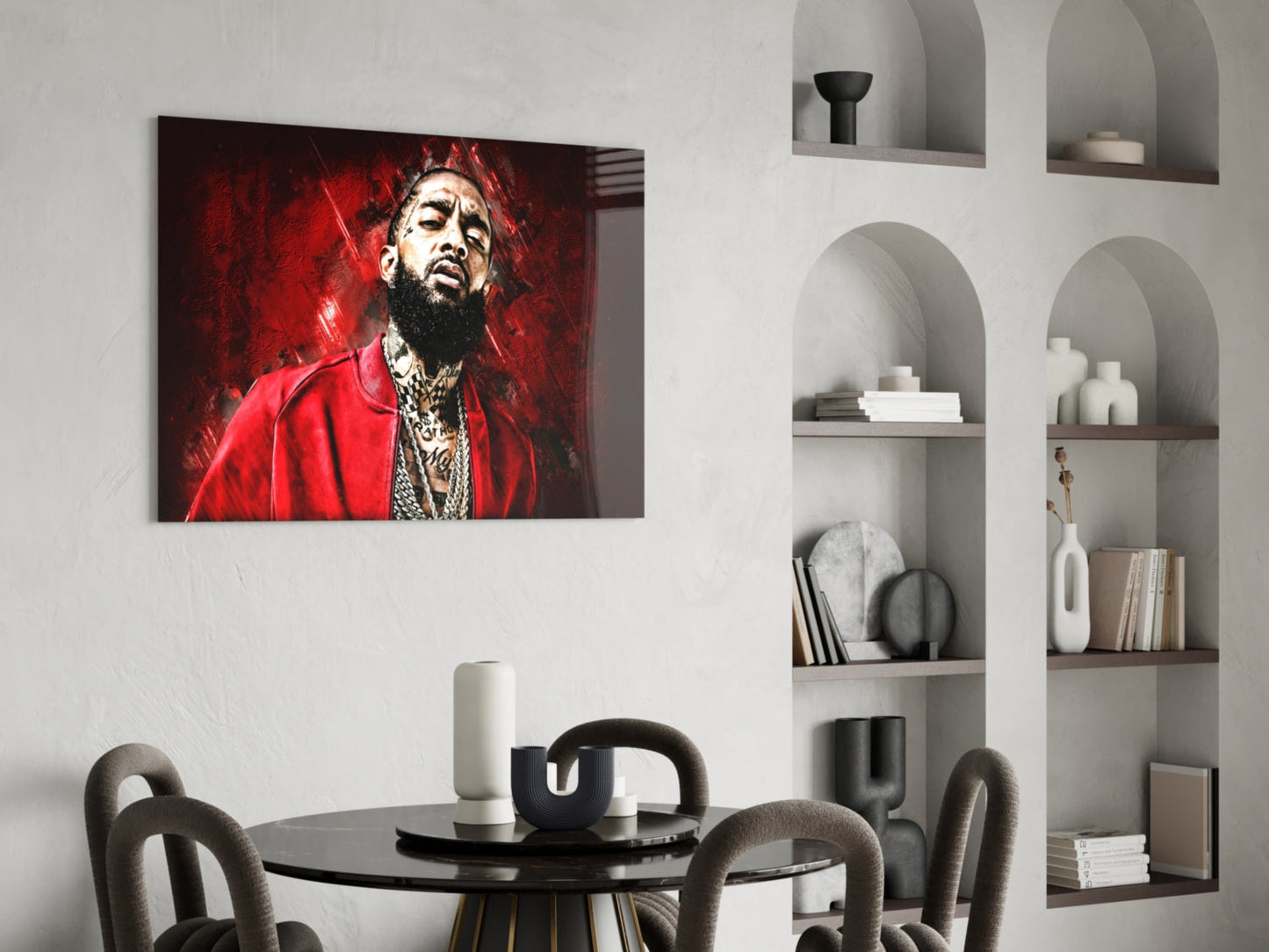 Nipsey Hussle Glass Wall Art