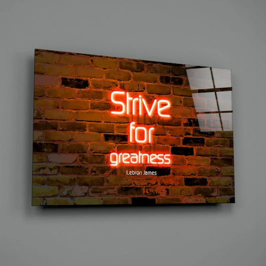 Words of Lebron James Glass Wall Art - LUXARTDECO
