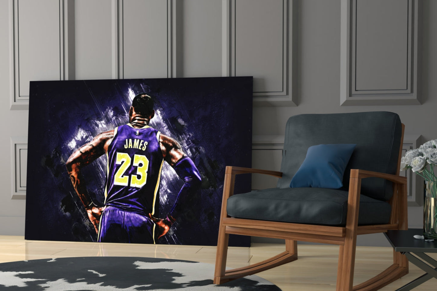 Lebron James Glass Wall Art