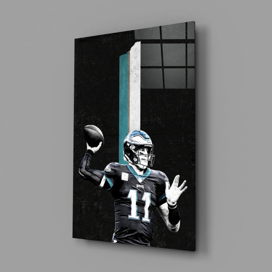 Carson Wentz Glass Wall Art