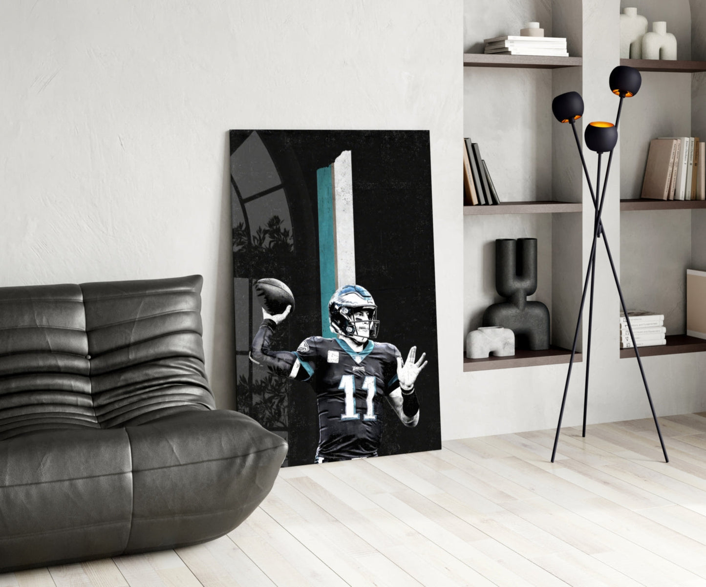 Carson Wentz Glass Wall Art
