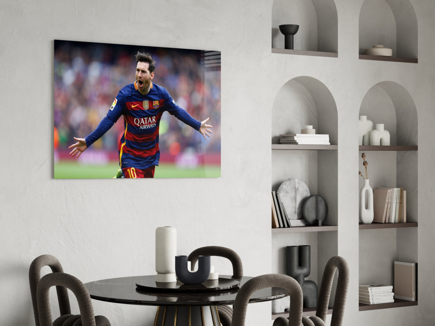 Messi Glass Wall Art