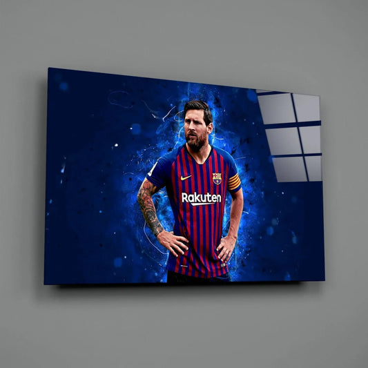 Messi Glass Wall Art - LUXARTDECO