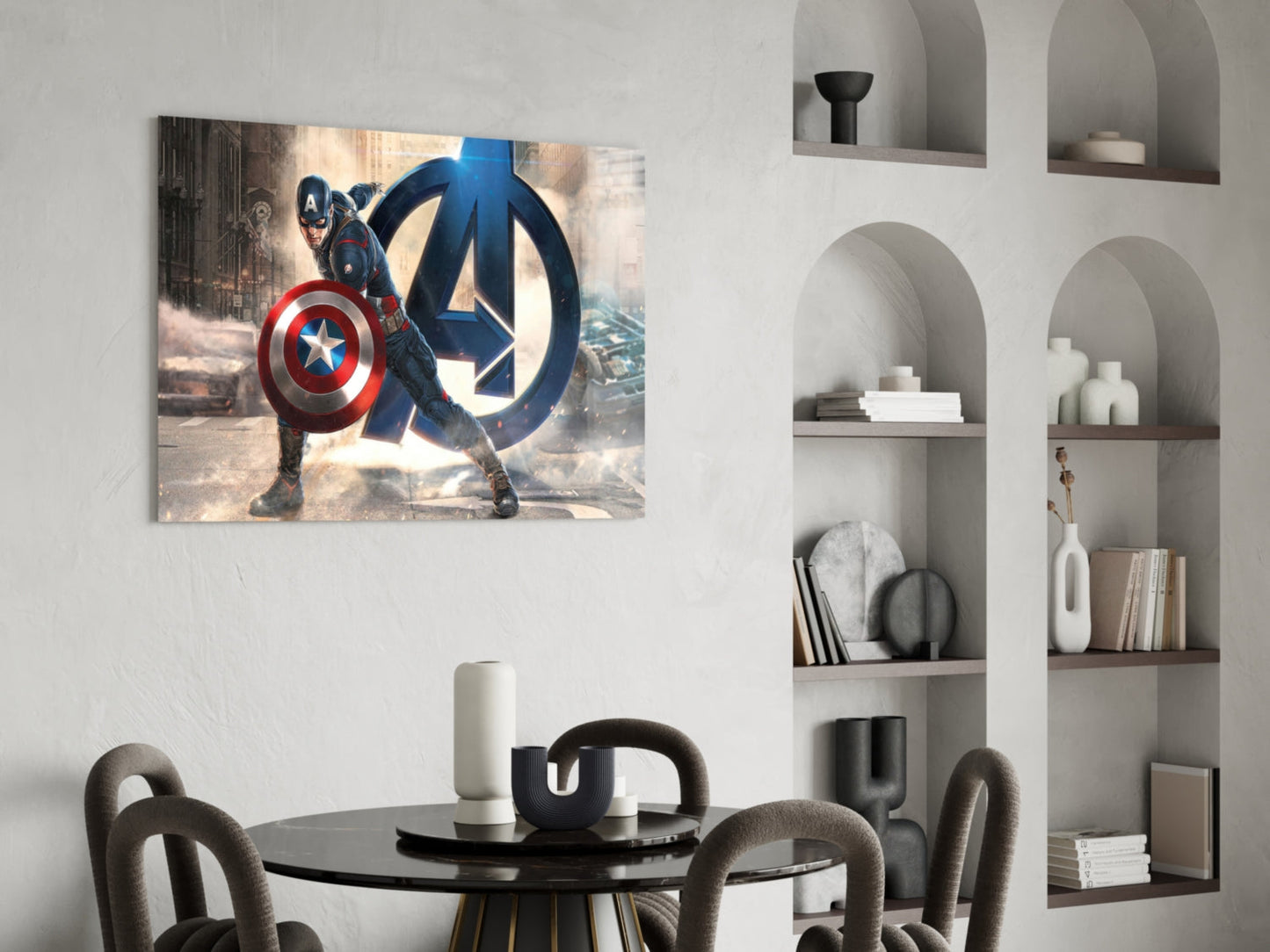 Captain America Glass Wall Art