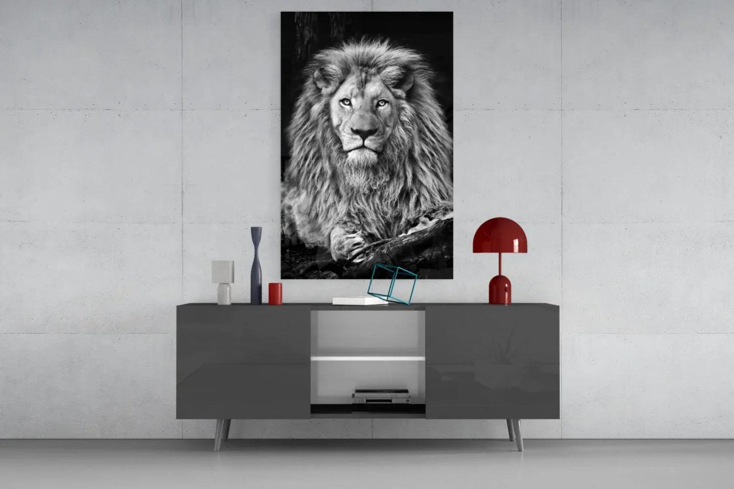 Lion Glass Wall Art - LUXARTDECO