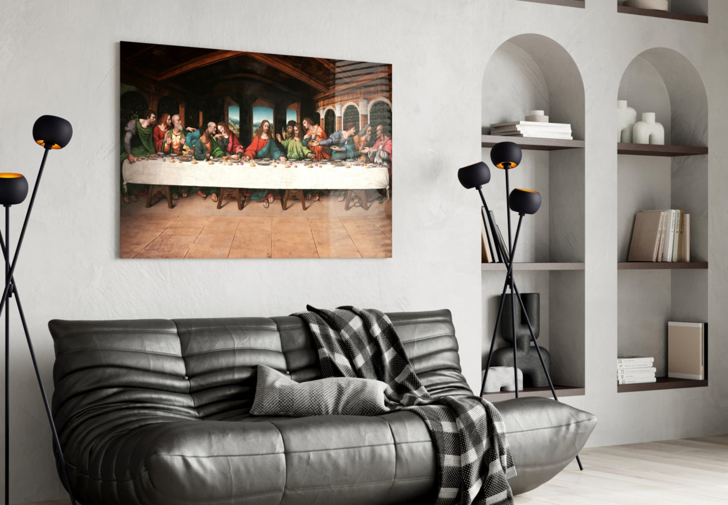 Last Supper Remastered Glass Wall Art