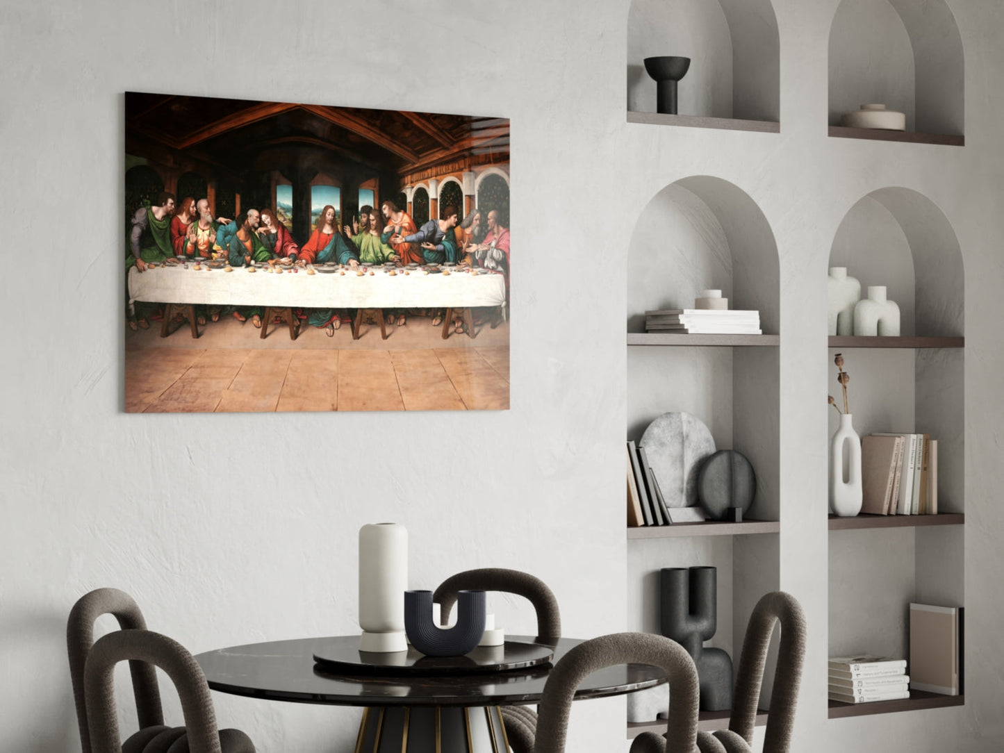 Last Supper Remastered Glass Wall Art