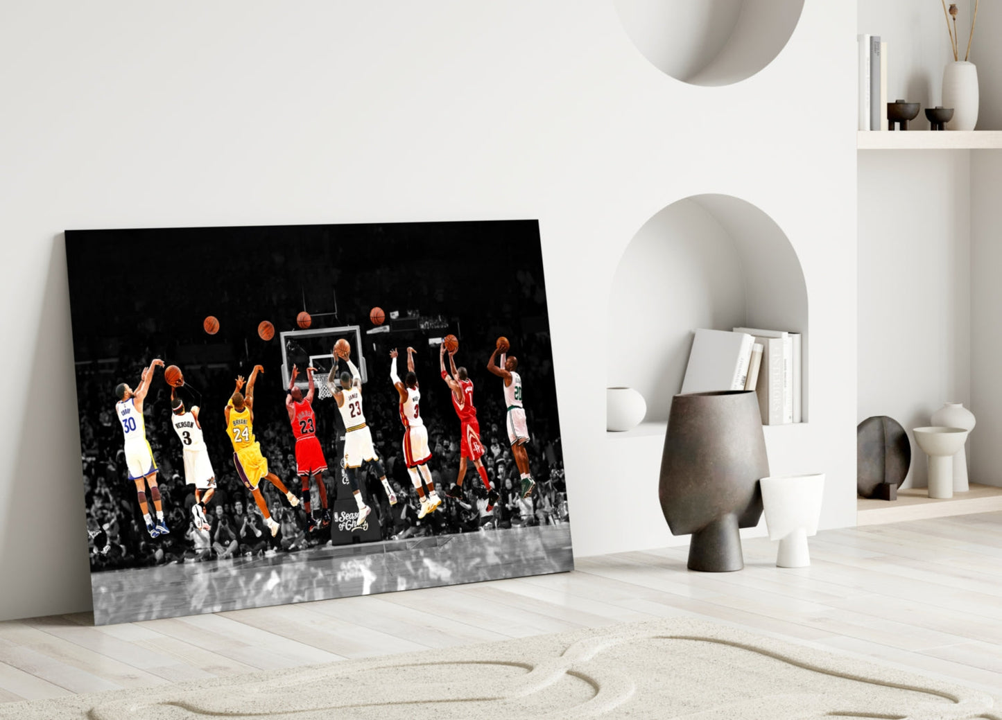 NBA All Stars Glass Wall Art
