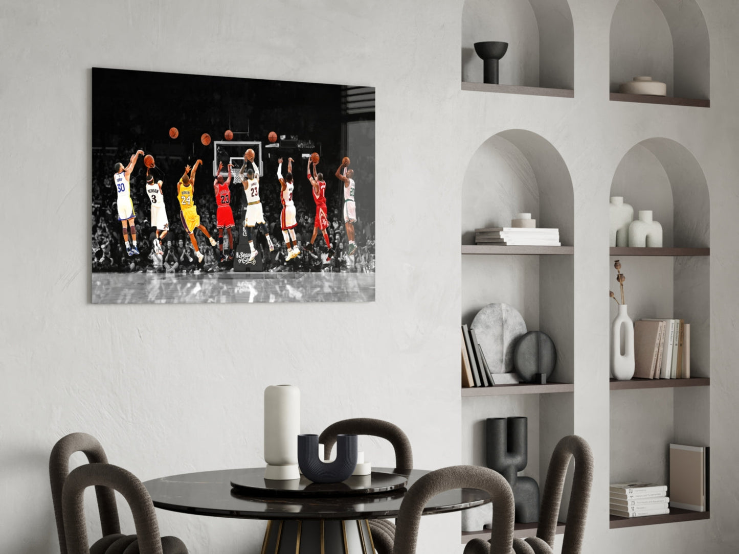 NBA All Stars Glass Wall Art