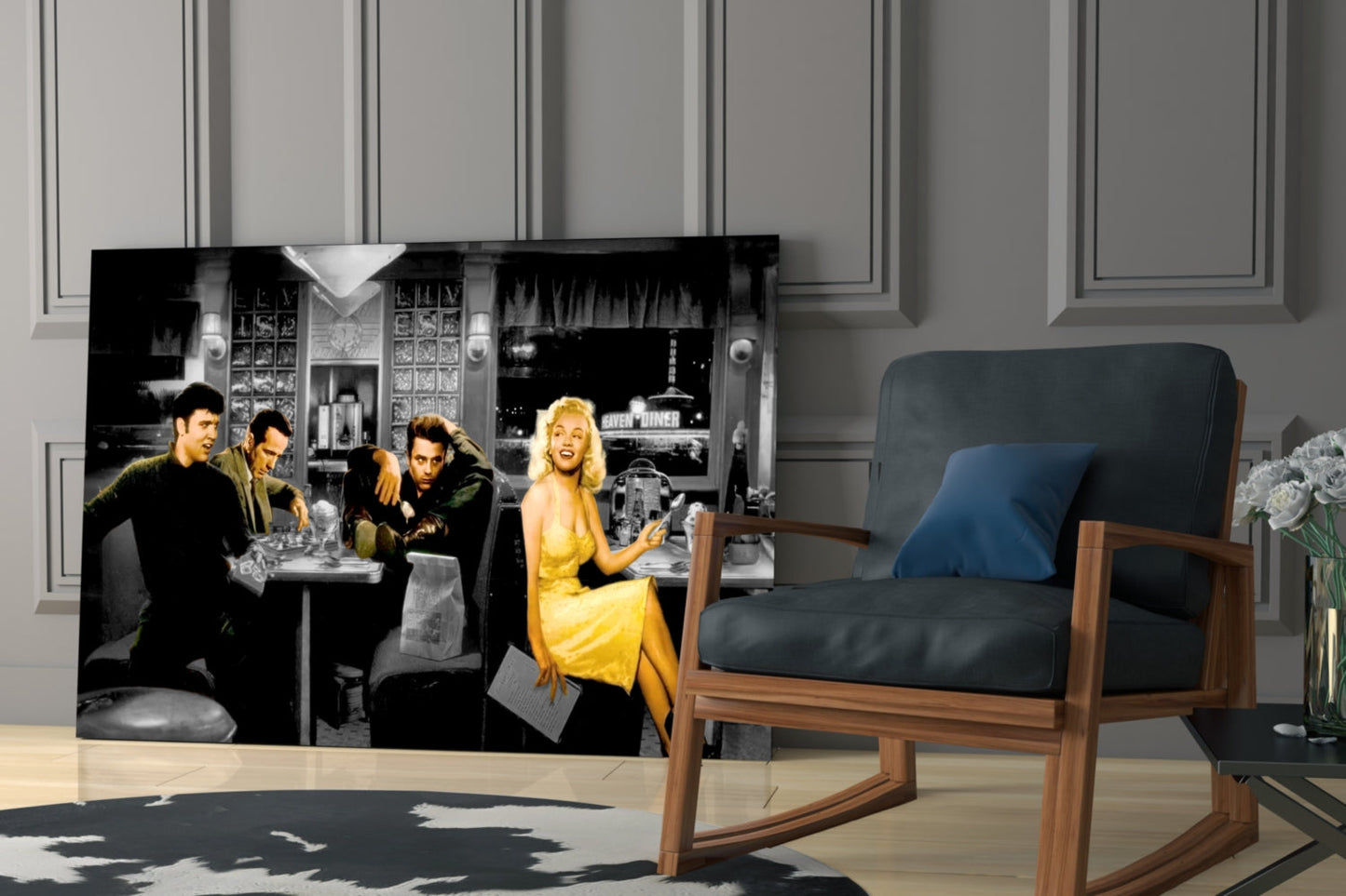 Marilyn Elvis Humphrey - Cafe Glass Wall Art