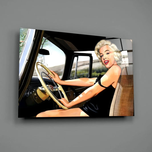 Marilyn Monroe Glass Wall Art - LUXARTDECO