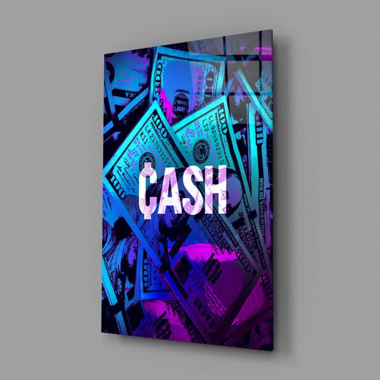 Money Cash Glass Wall Art - LUXARTDECO