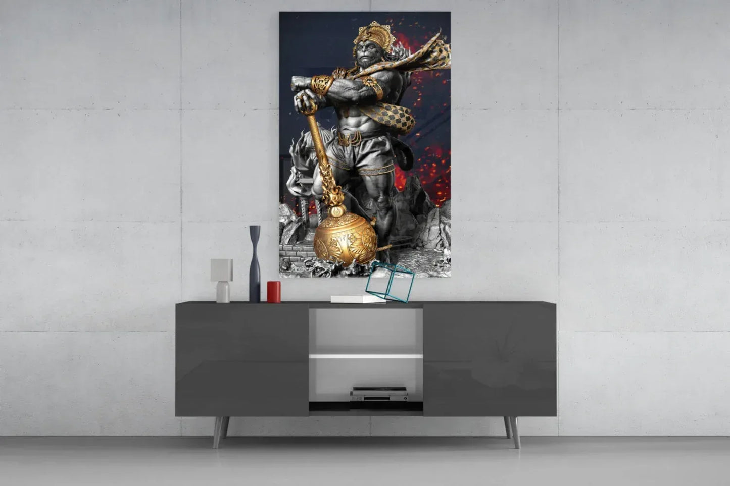 Hanuman Glass Wall Art - LUXARTDECO