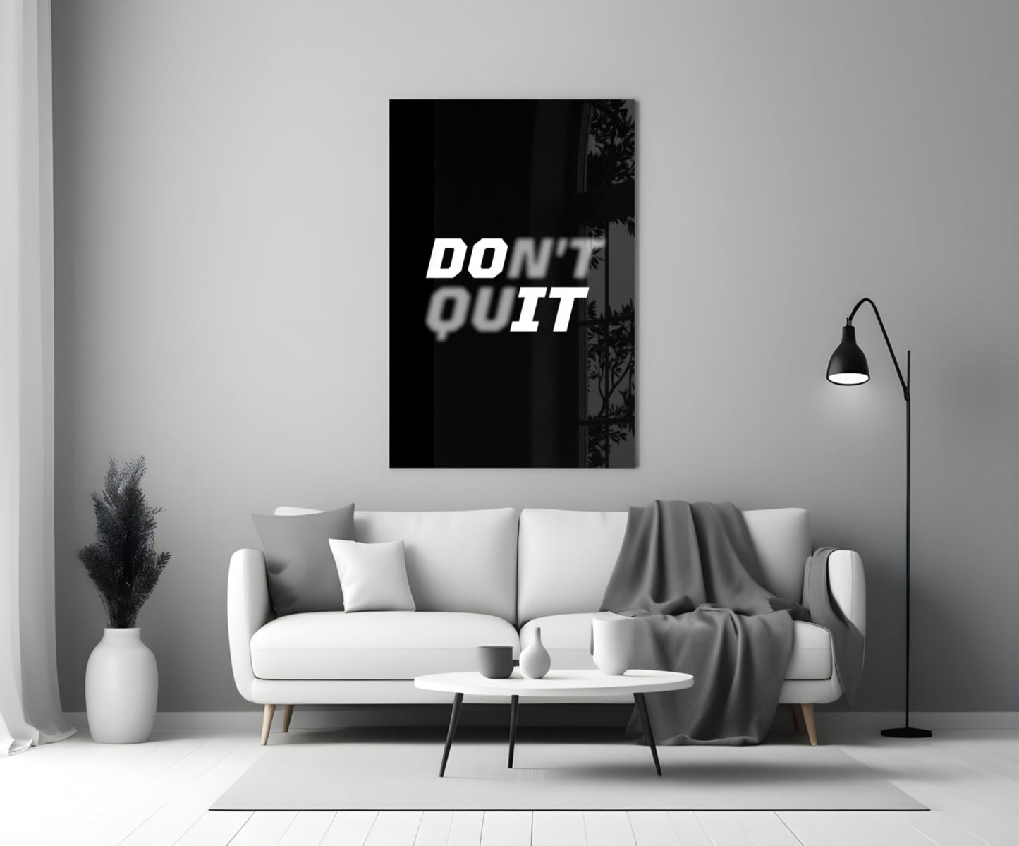 Don't Quit Glass Wall Art