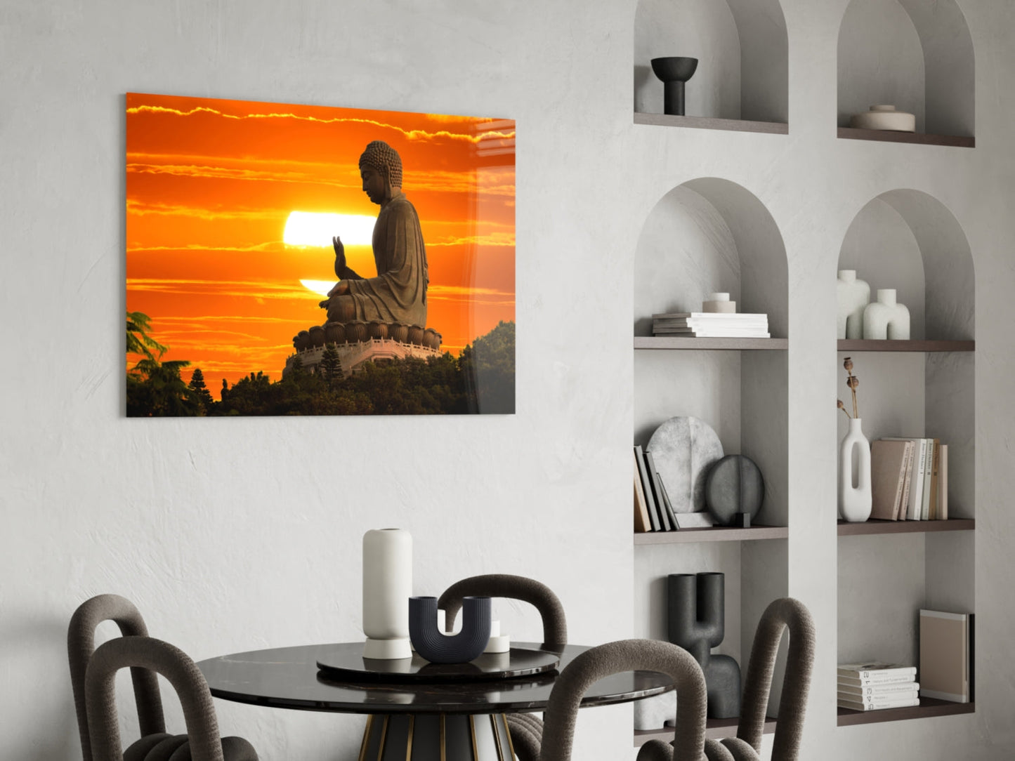 Budha Glass Wall Art