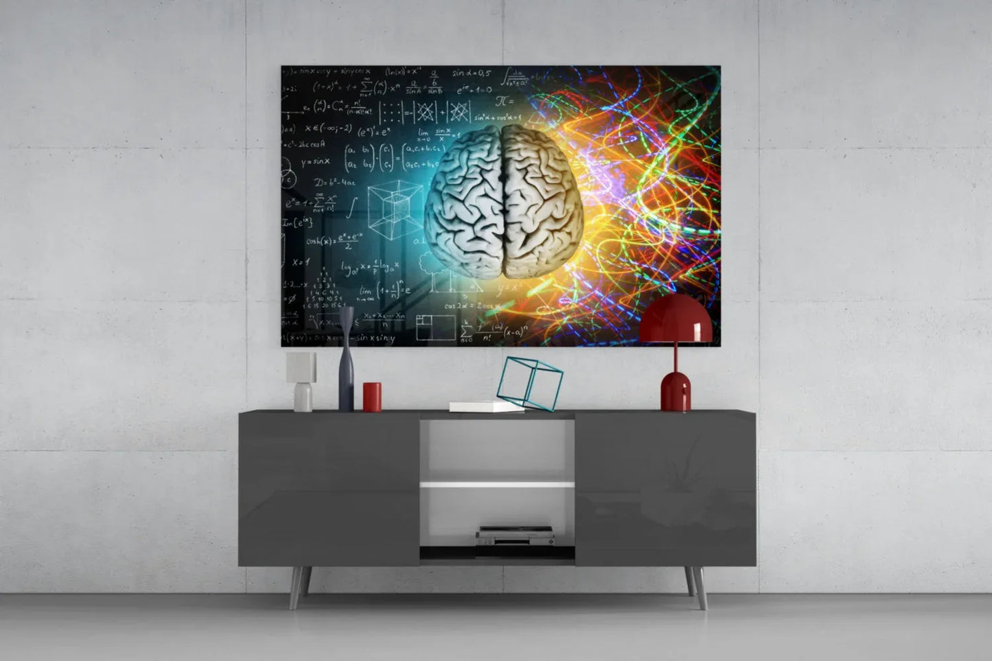 Brain Glass Wall Art - LUXARTDECO