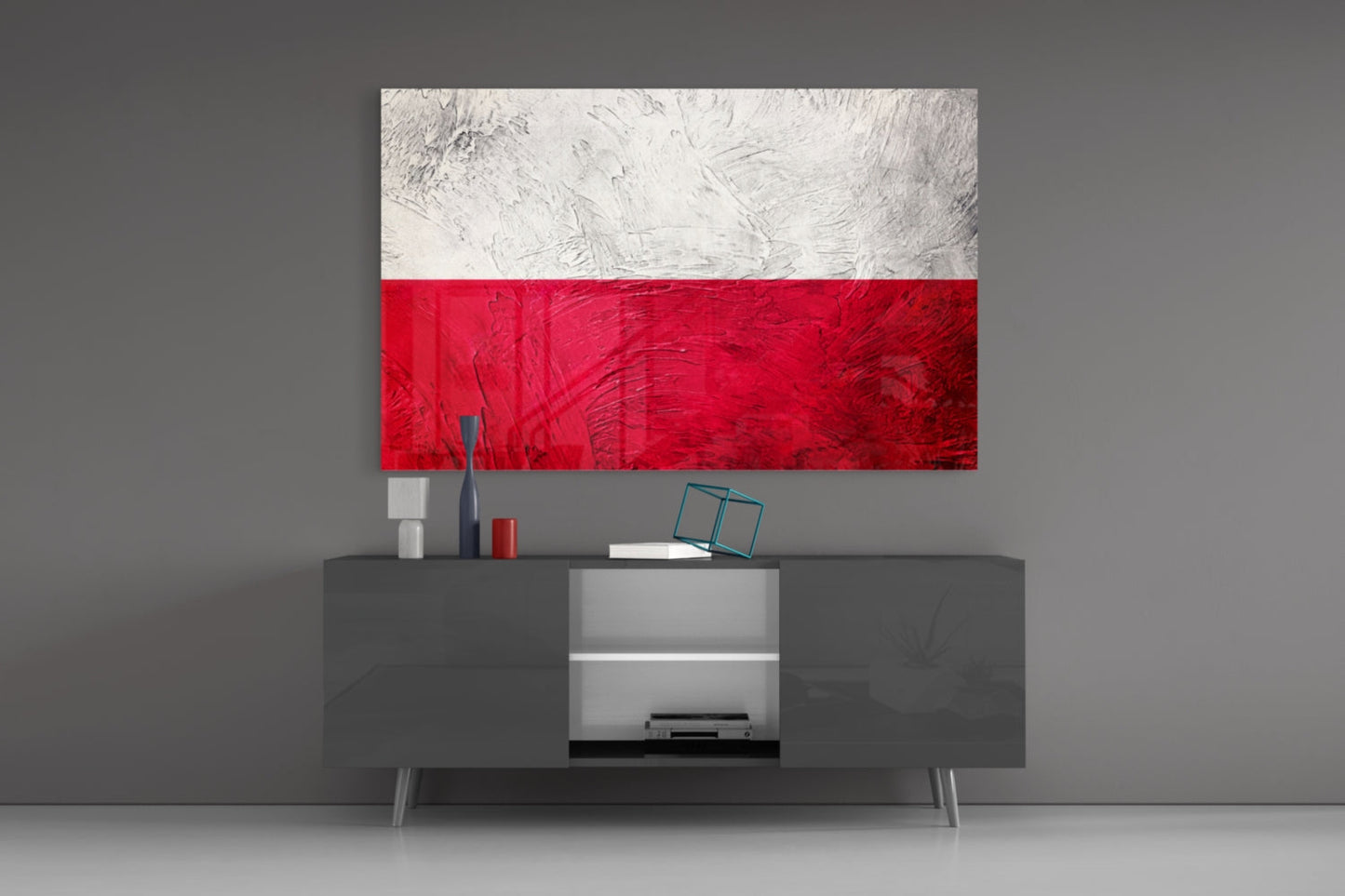 Flag of Poland Glass Wall Art