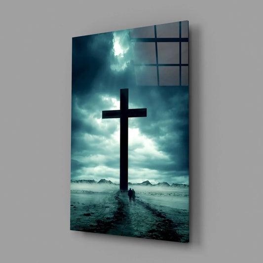 Cross Glass Wall Art - LUXARTDECO
