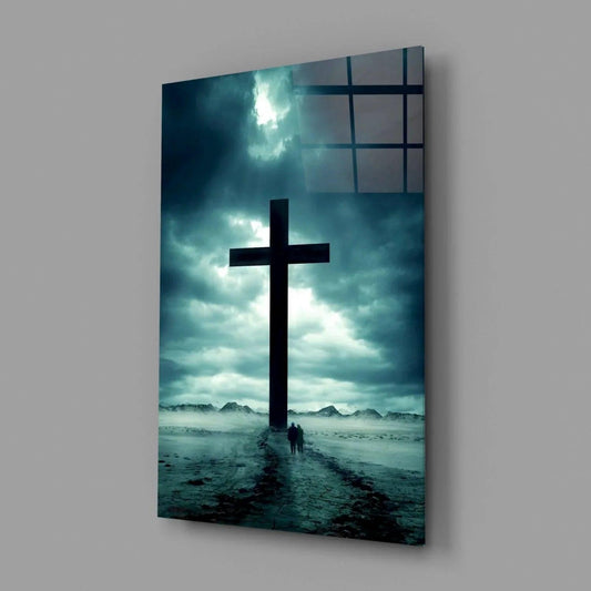 Cross Glass Wall Art - LUXARTDECO