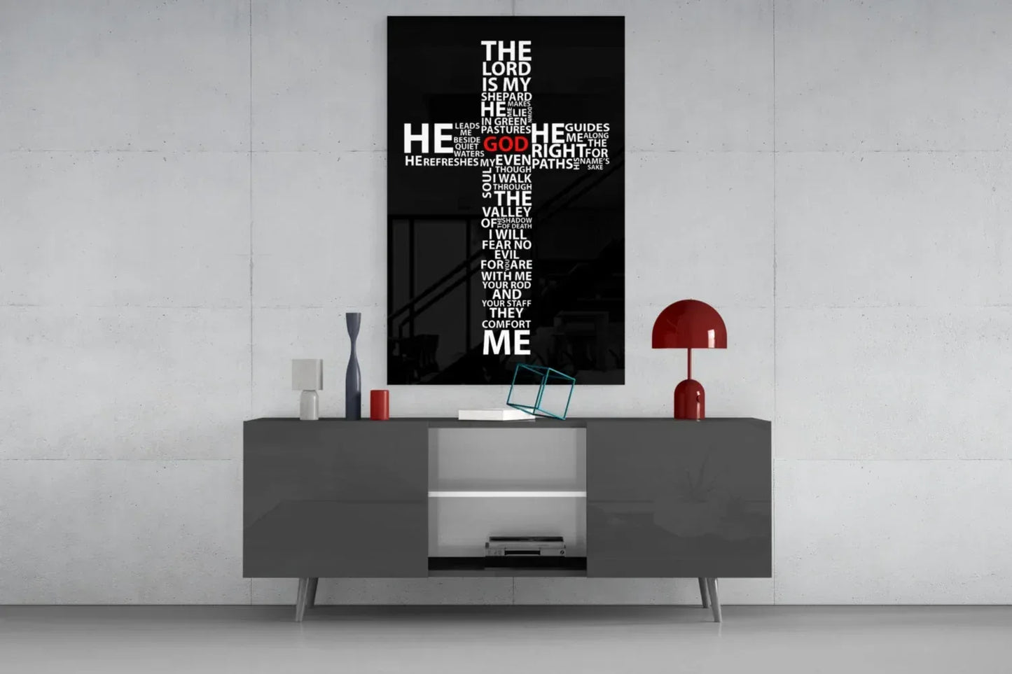 Cross Glass Wall Art - LUXARTDECO