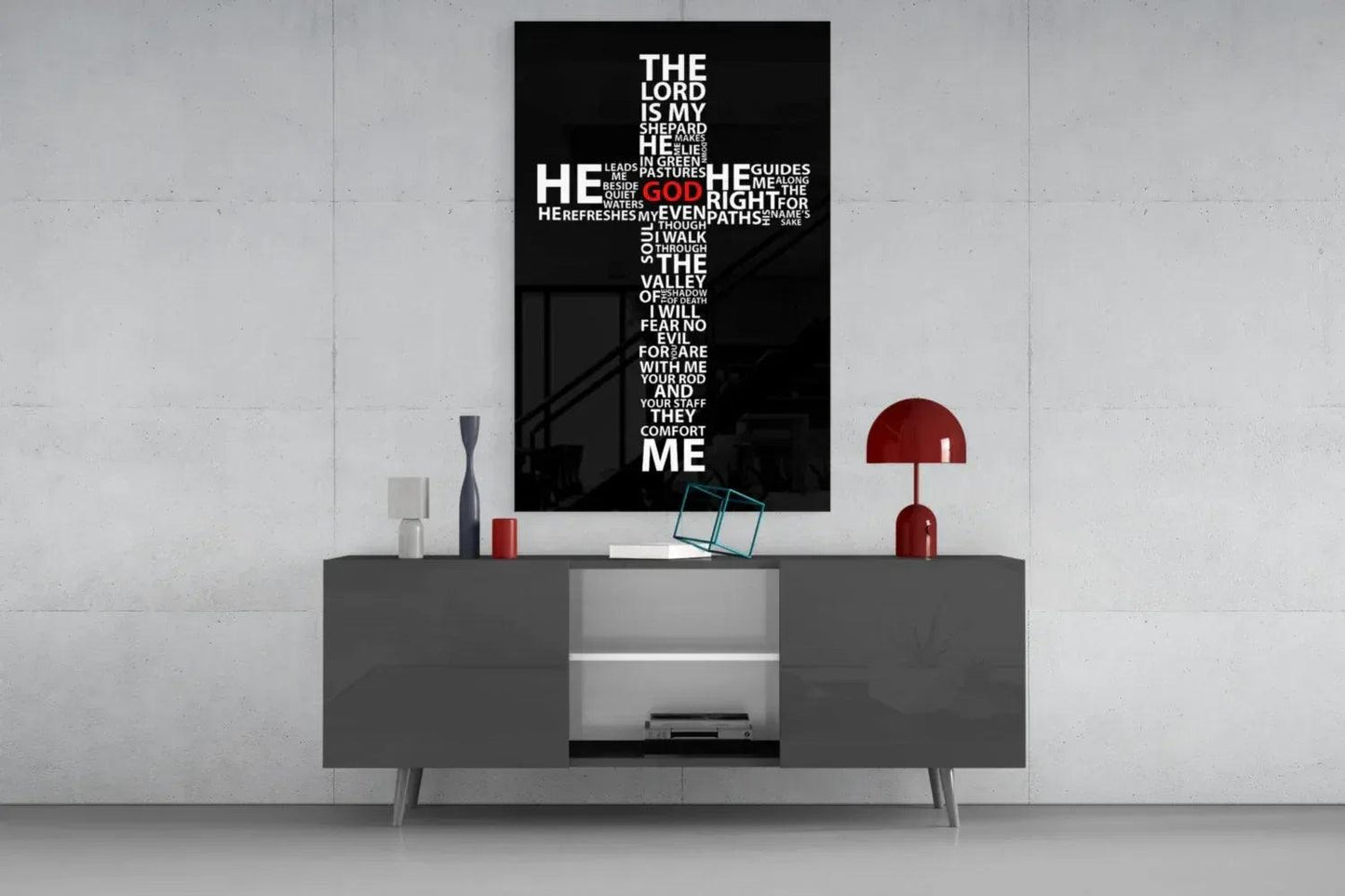 Cross Glass Wall Art - LUXARTDECO