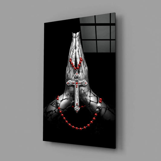 Majestic Cross Glass Wall Art - LUXARTDECO