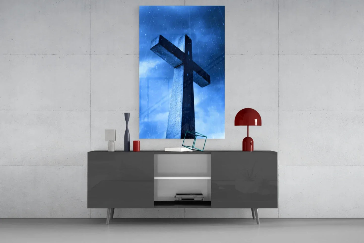 Cross Glass Wall Art - LUXARTDECO