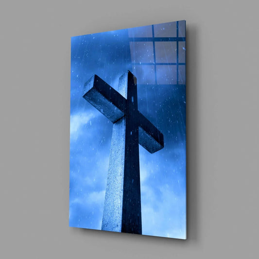 Cross Glass Wall Art - LUXARTDECO