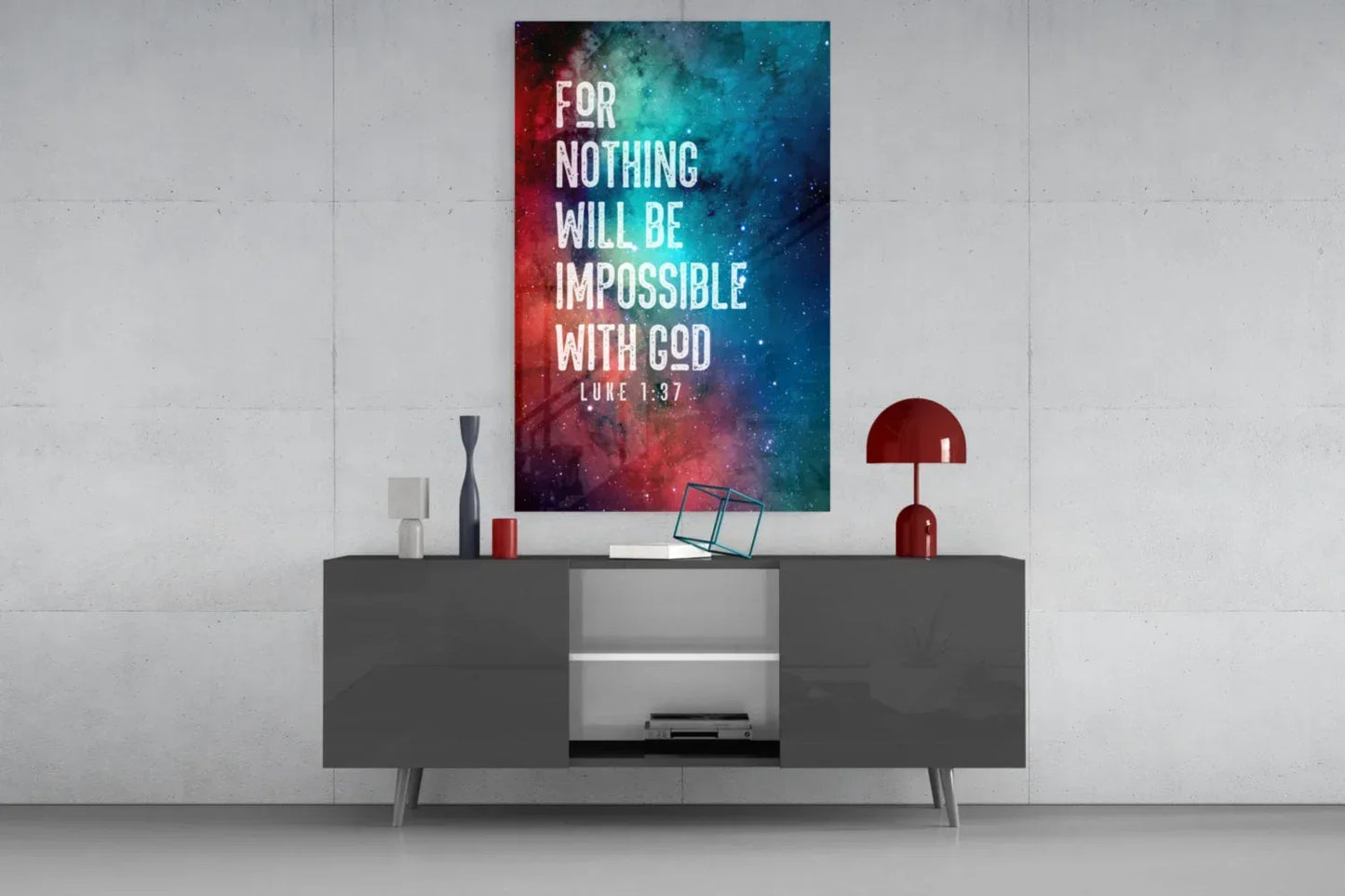 Nothing Impossible Glass Wall Art - LUXARTDECO